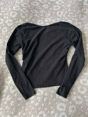 Princess Polly Black Off-Shoulder Long Sleeve Top